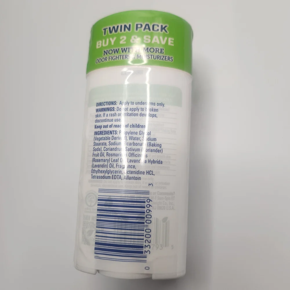 Brand New Arm & Hammer Essentials Deodorant Twin Pack – Rosemary Lavender 5 oz